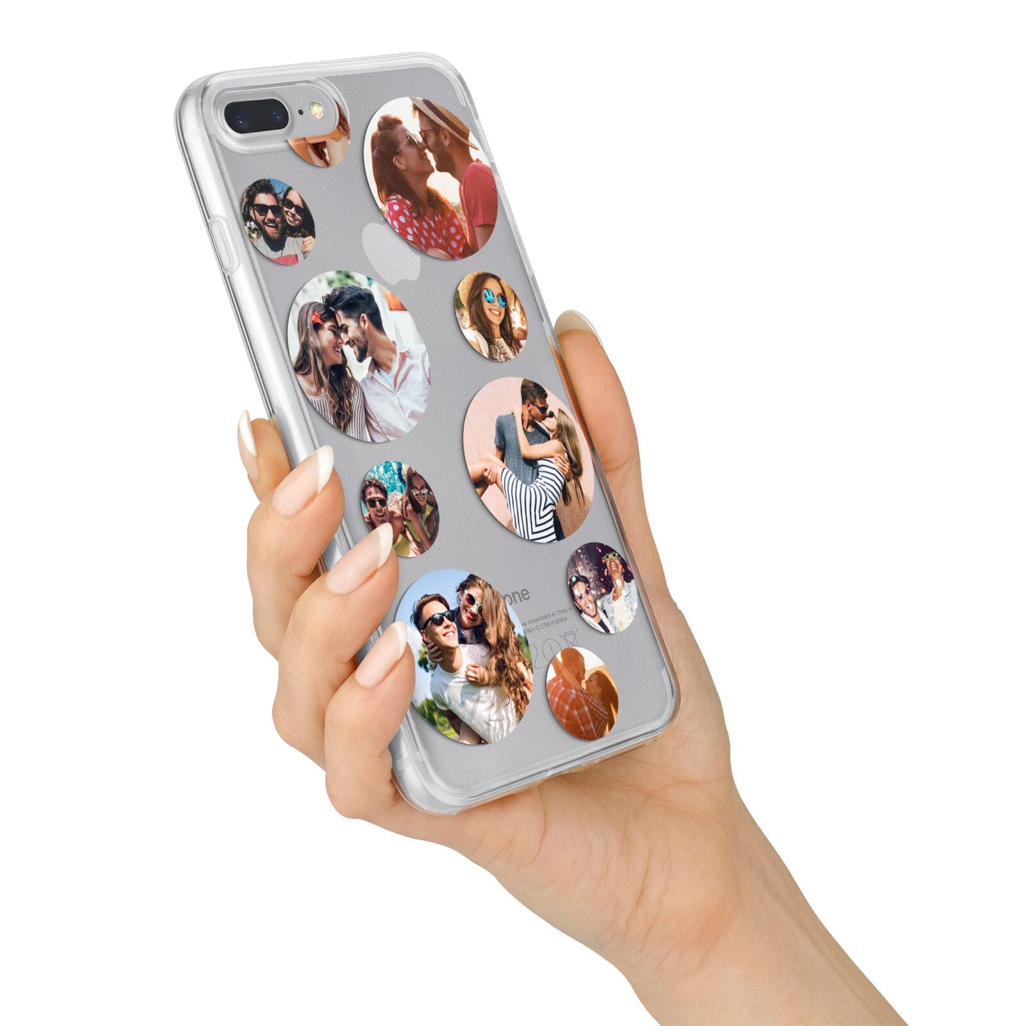 Multi Circular Photo Collage Upload iPhone 7 Plus Bumper Case on Silver iPhone Alternative Image