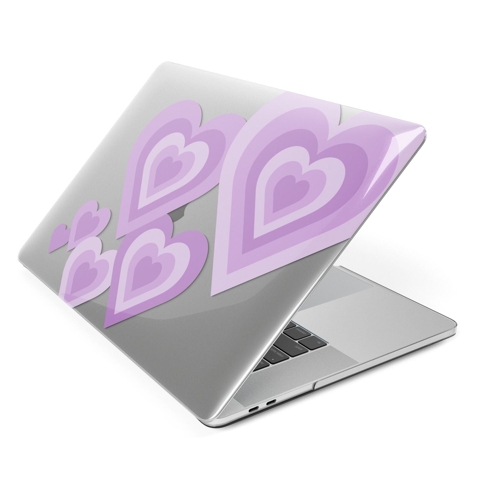 Multi Heart Apple MacBook Case Side View