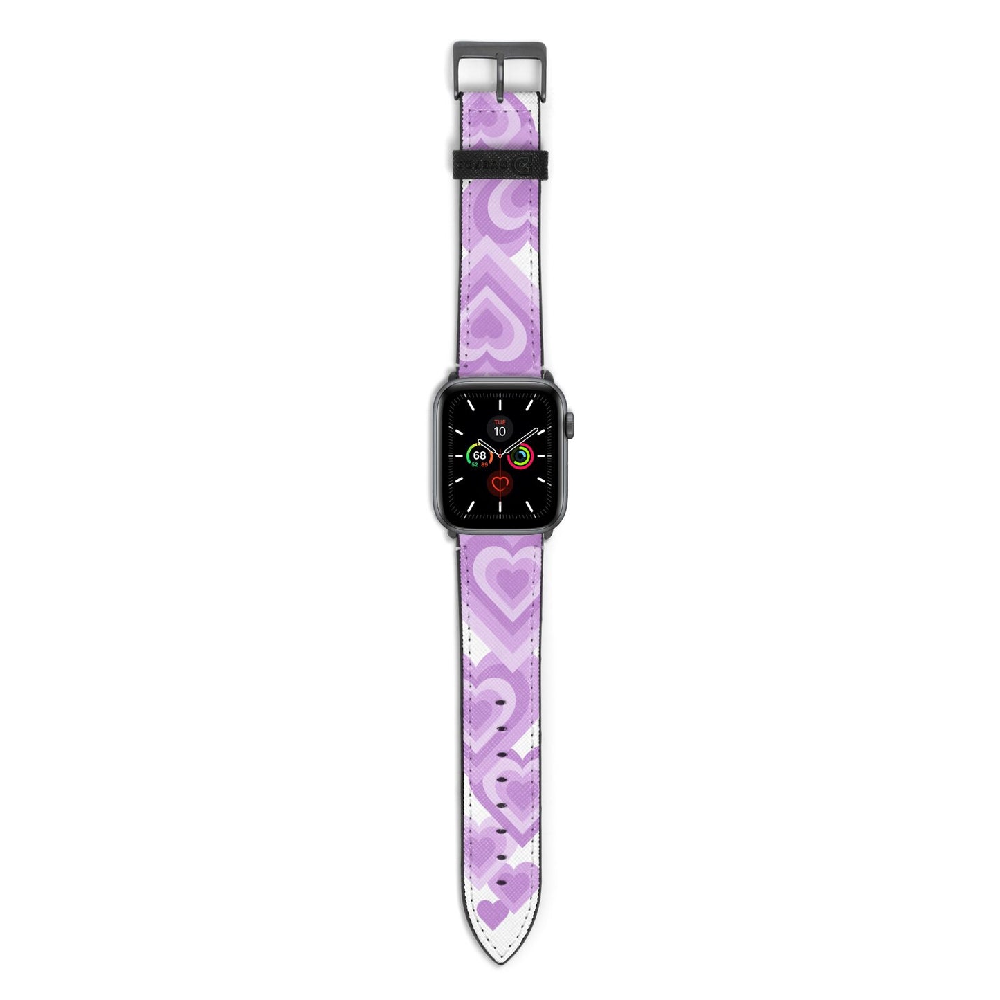 Multi Heart Apple Watch Strap with Space Grey Hardware