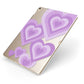 Multi Heart Apple iPad Case on Gold iPad Side View