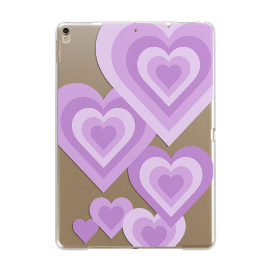 Multi Heart Apple iPad Gold Case