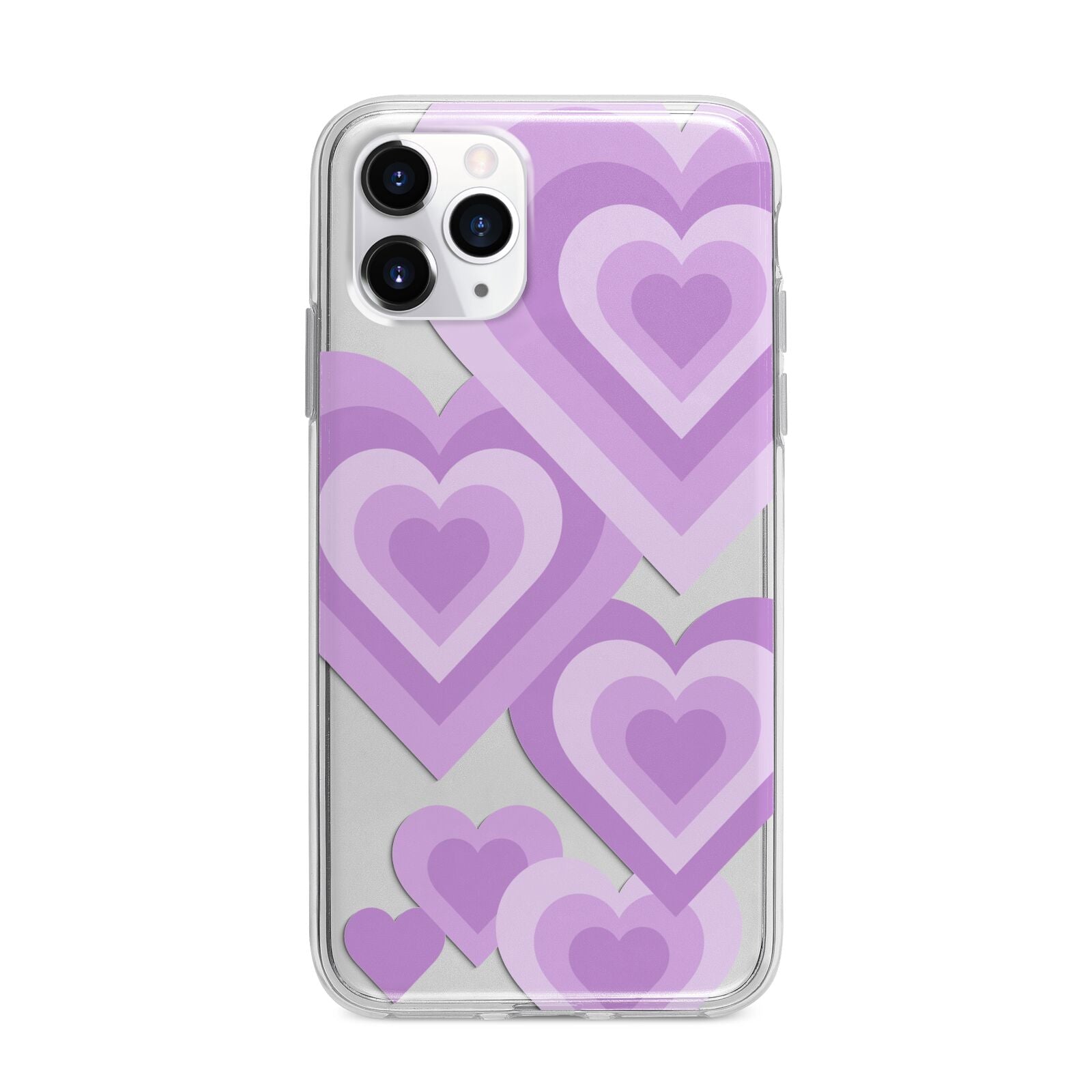 Multi Heart Apple iPhone 11 Pro Max in Silver with Bumper Case