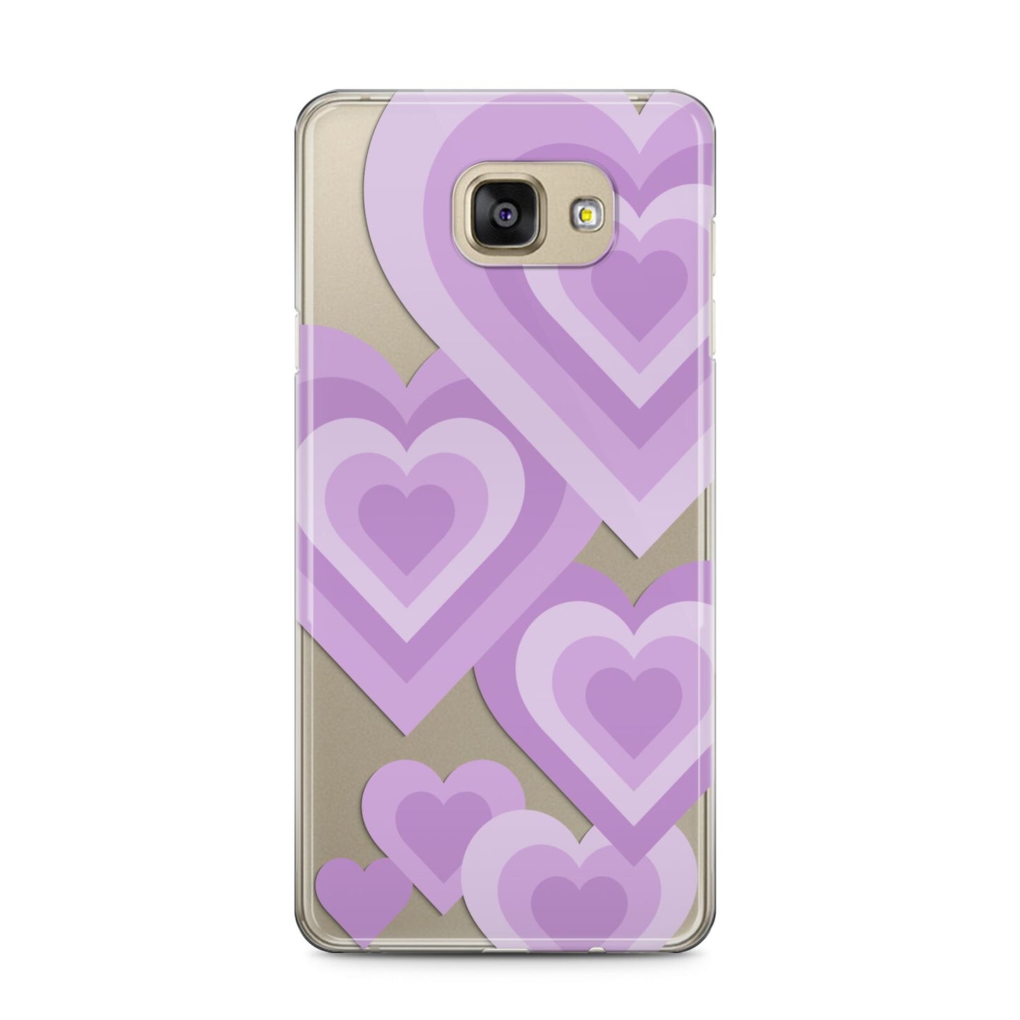 Multi Heart Samsung Galaxy A5 2016 Case on gold phone