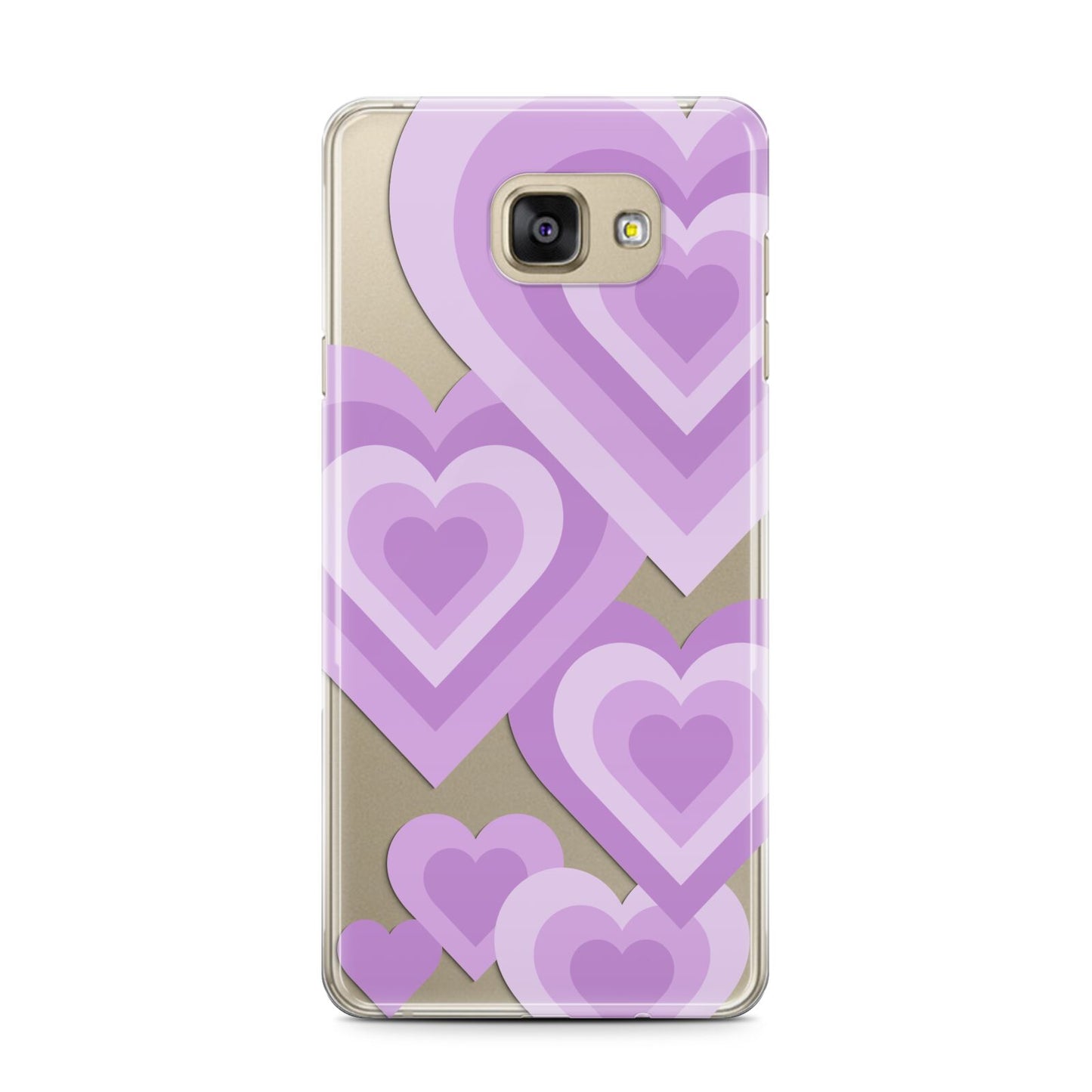 Multi Heart Samsung Galaxy A7 2016 Case on gold phone