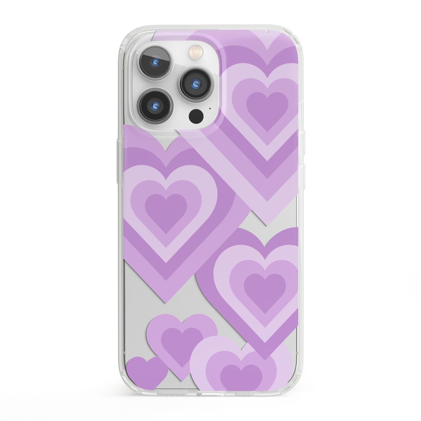 Multi Heart iPhone 13 Pro Clear Bumper Case