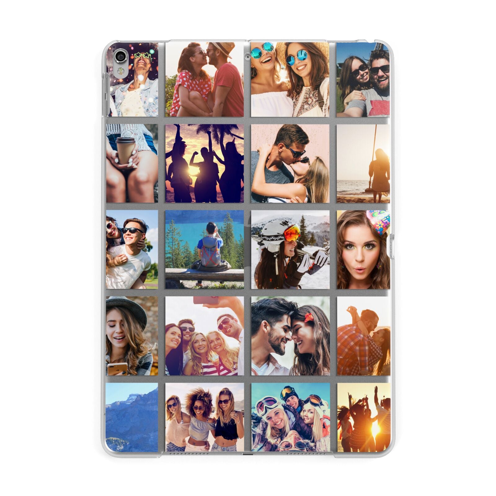 Multi Photo Collage Apple iPad Silver Case