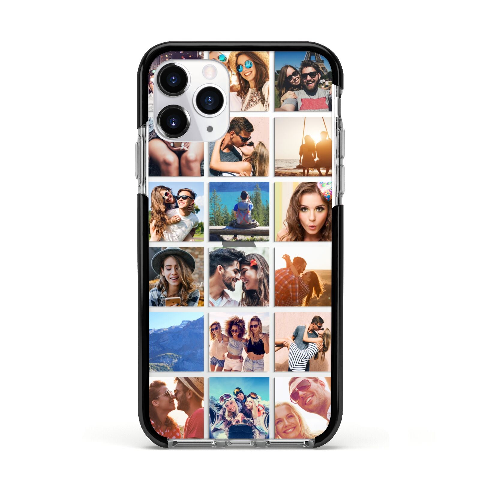 Multi Photo Collage Apple iPhone 11 Pro in Silver with Black Impact Case