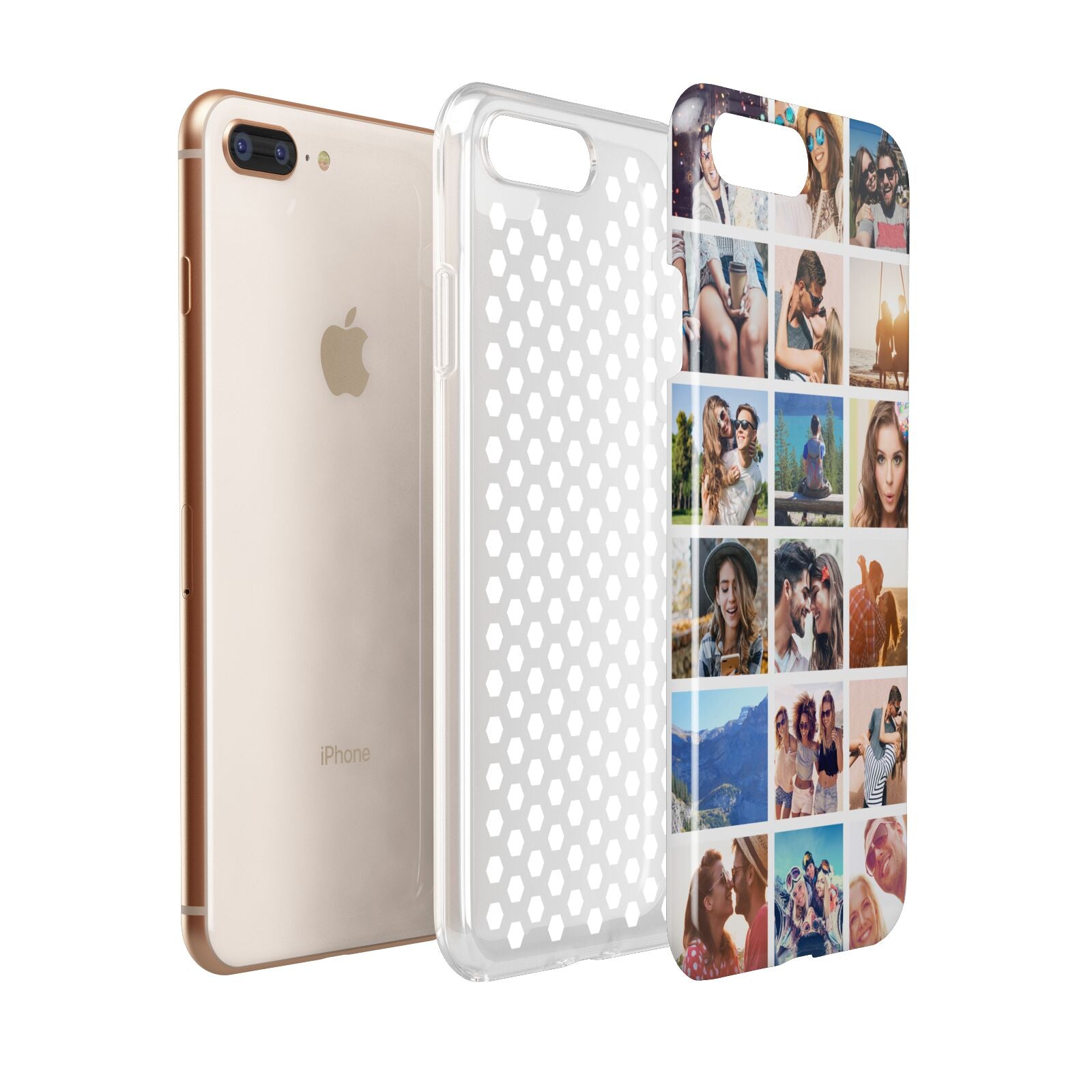 Multi Photo Collage Apple iPhone 7 8 Plus 3D Tough Case Expanded View