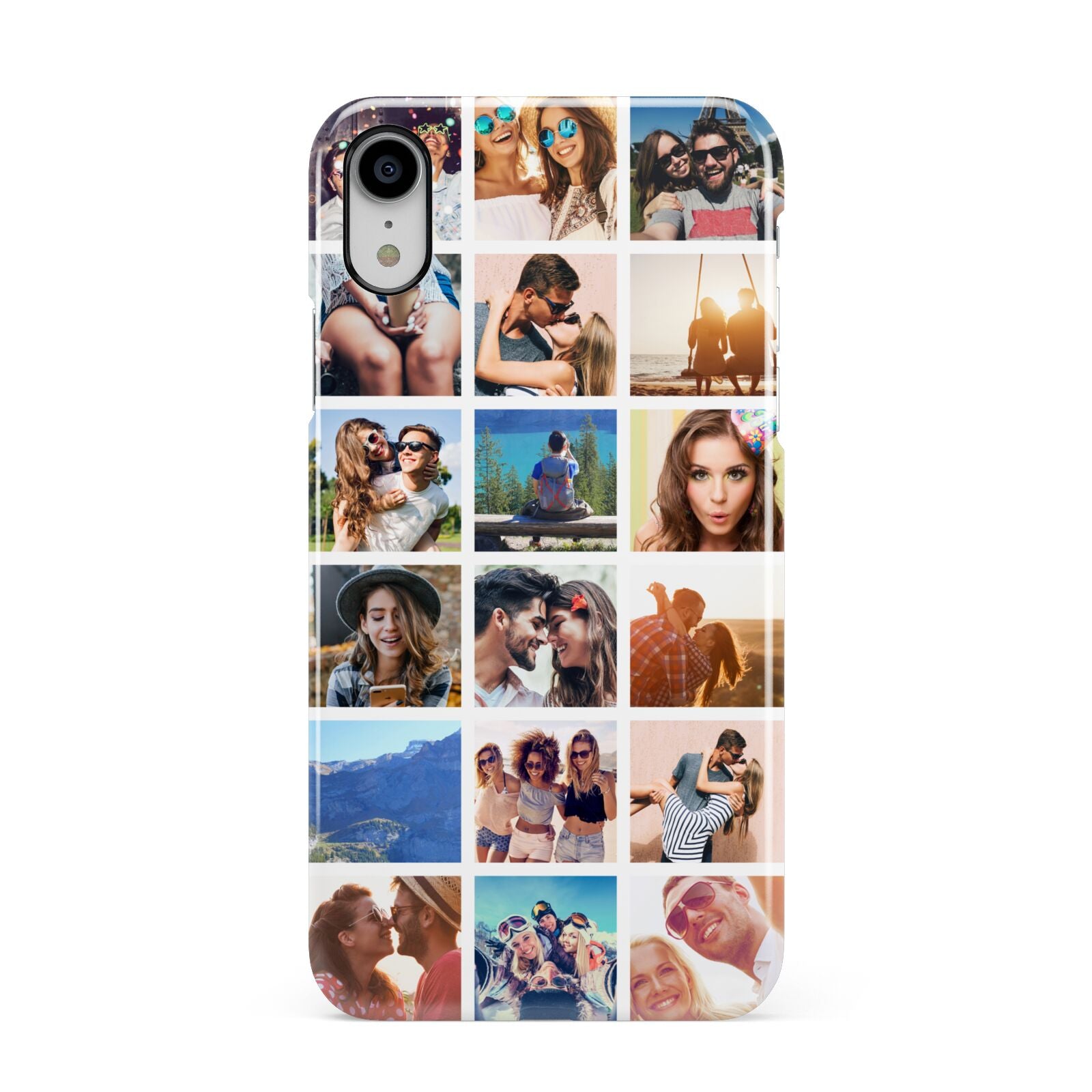 Multi Photo Collage Apple iPhone XR White 3D Snap Case