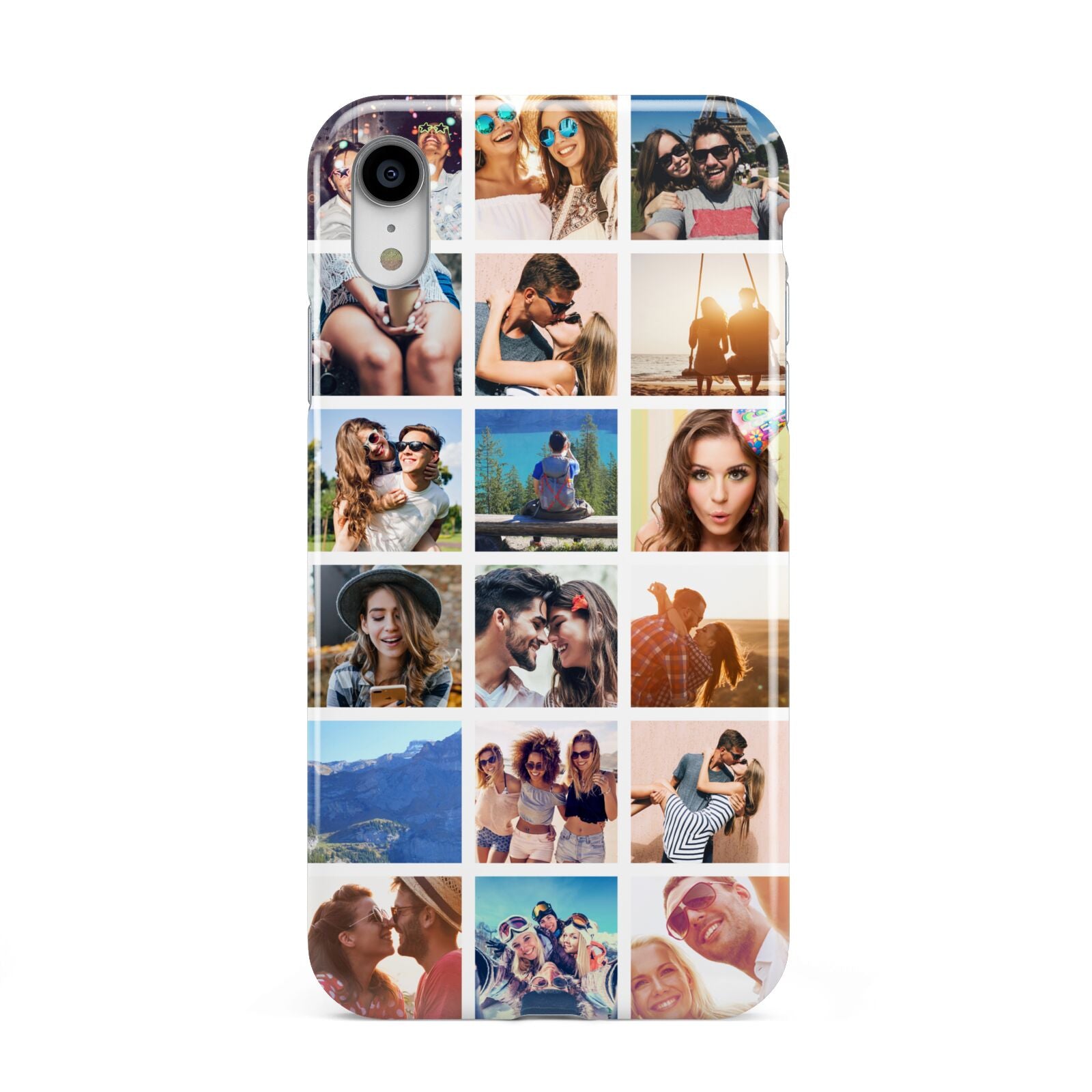 Multi Photo Collage Apple iPhone XR White 3D Tough Case