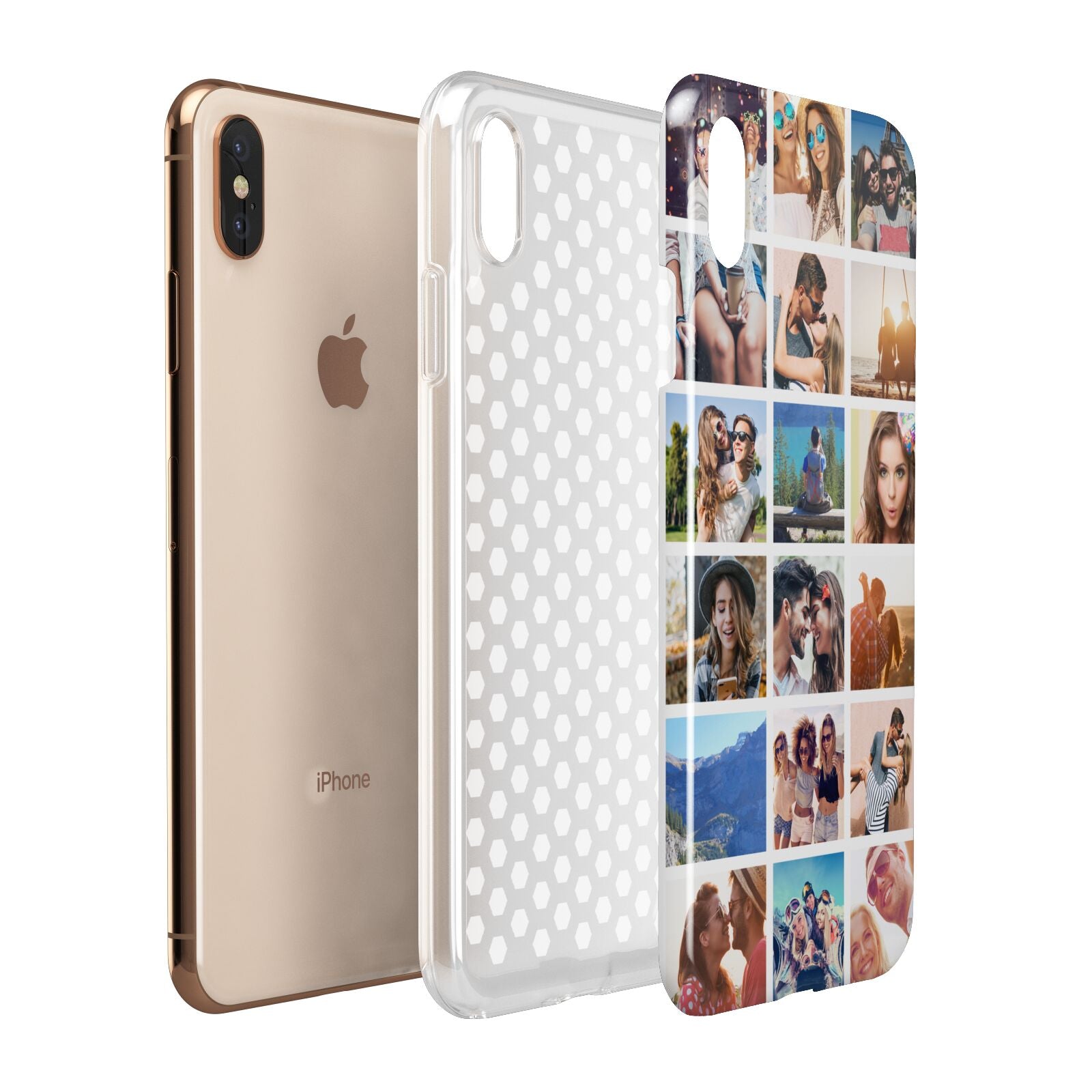Multi Photo Collage Apple iPhone Xs Max 3D Tough Case Expanded View