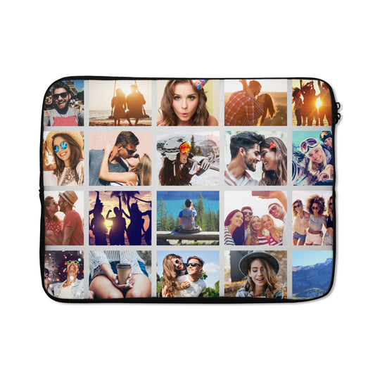 Multi Photo Collage Laptop Bag with Zip