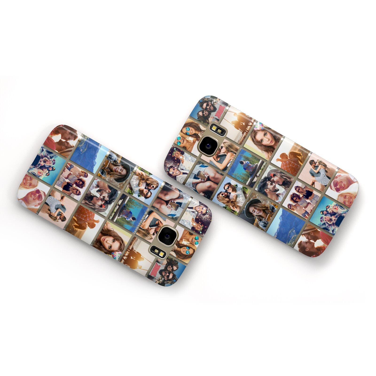 Multi Photo Collage Samsung Galaxy Case Flat Overview