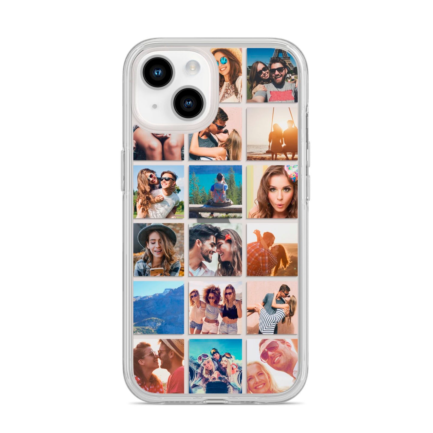 Multi Photo Collage iPhone 14 Clear Tough Case Starlight