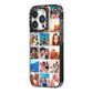Multi Photo Collage iPhone 14 Pro Black Impact Case Side Angle on Silver phone
