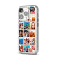 Multi Photo Collage iPhone 14 Pro Clear Tough Case Silver Angled Image