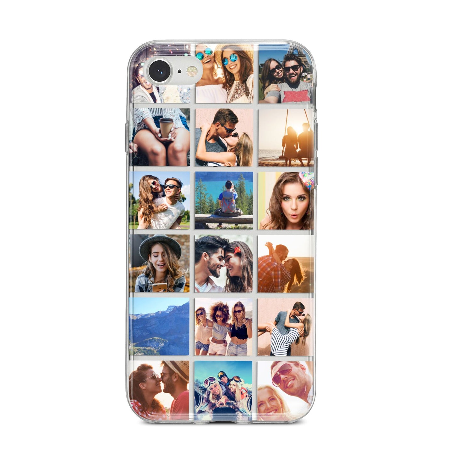 Multi Photo Collage iPhone 8 Bumper Case on Silver iPhone