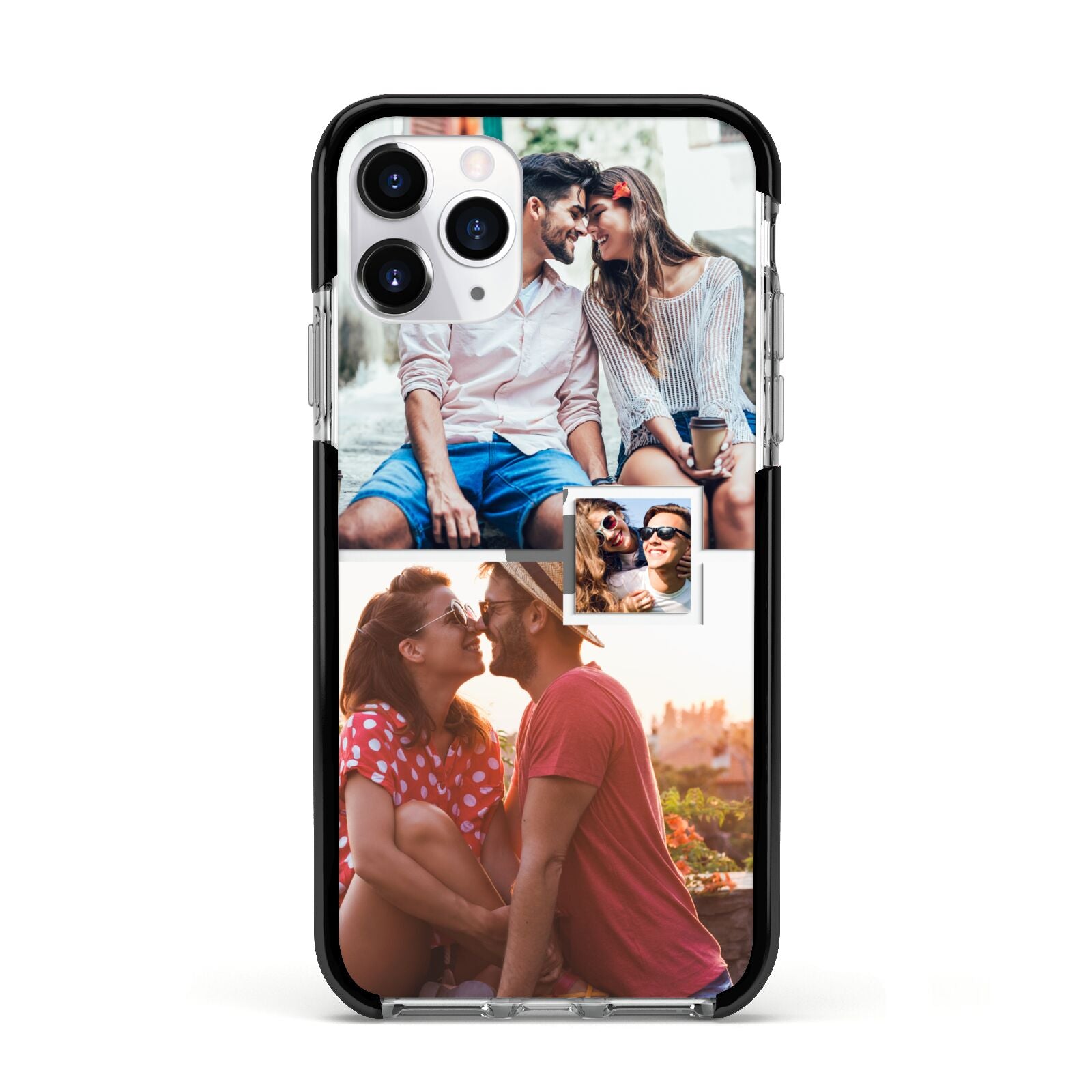 Multi Photo Square Collage Apple iPhone 11 Pro in Silver with Black Impact Case