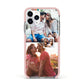 Multi Photo Square Collage Apple iPhone 11 Pro in Silver with Pink Impact Case