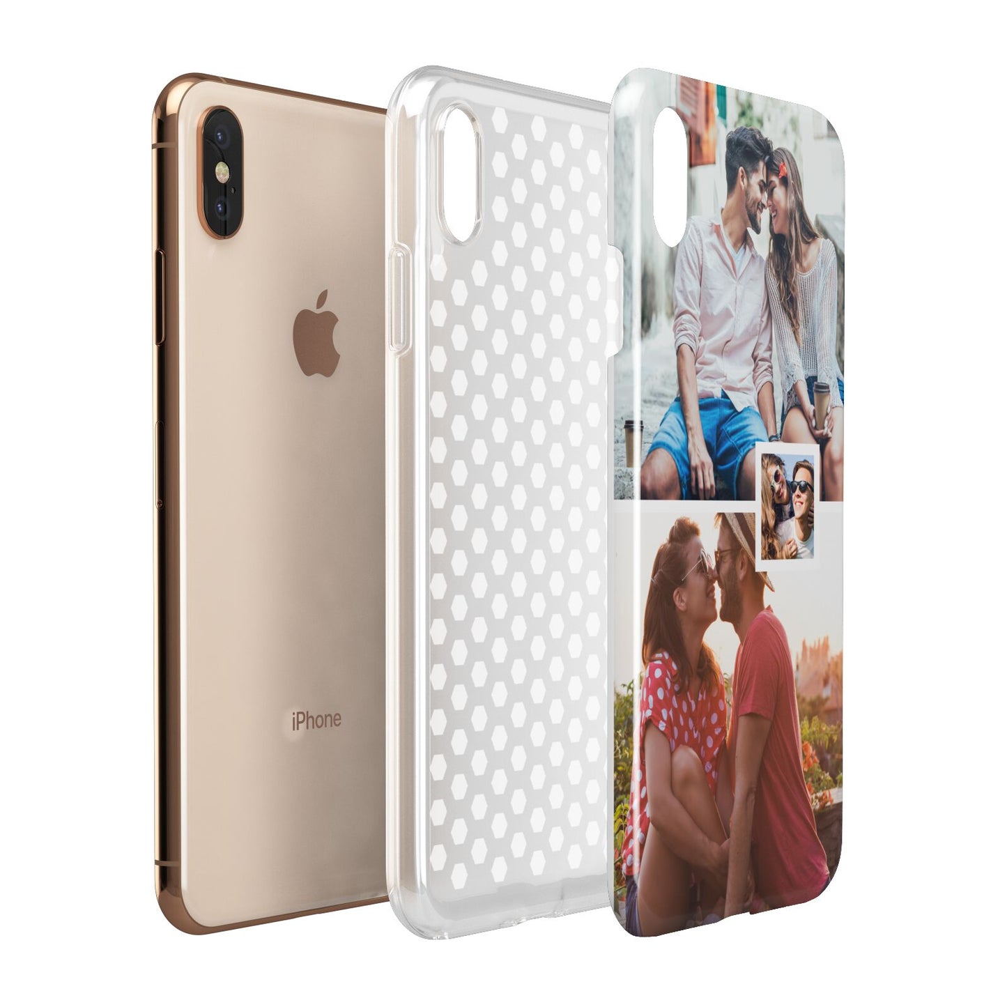 Multi Photo Square Collage Apple iPhone Xs Max 3D Tough Case Expanded View