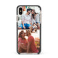 Multi Photo Square Collage Apple iPhone Xs Max Impact Case Black Edge on Gold Phone