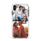 Multi Photo Square Collage Apple iPhone Xs Max Impact Case White Edge on Black Phone