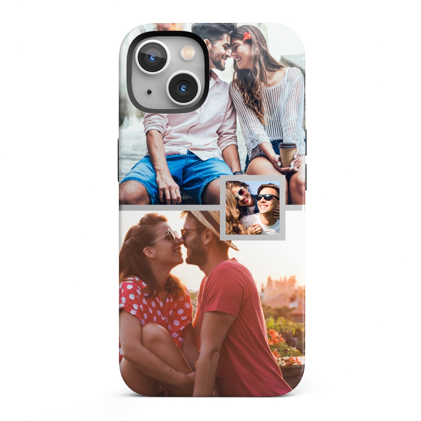 Multi Photo Square Collage iPhone 13 Full Wrap 3D Tough Case