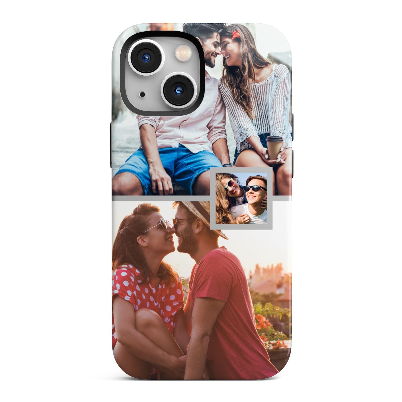 Multi Photo Square Collage iPhone 13 Mini Full Wrap 3D Tough Case
