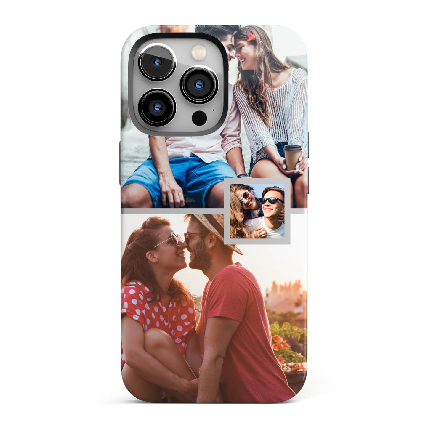 Multi Photo Square Collage iPhone 13 Pro Full Wrap 3D Tough Case