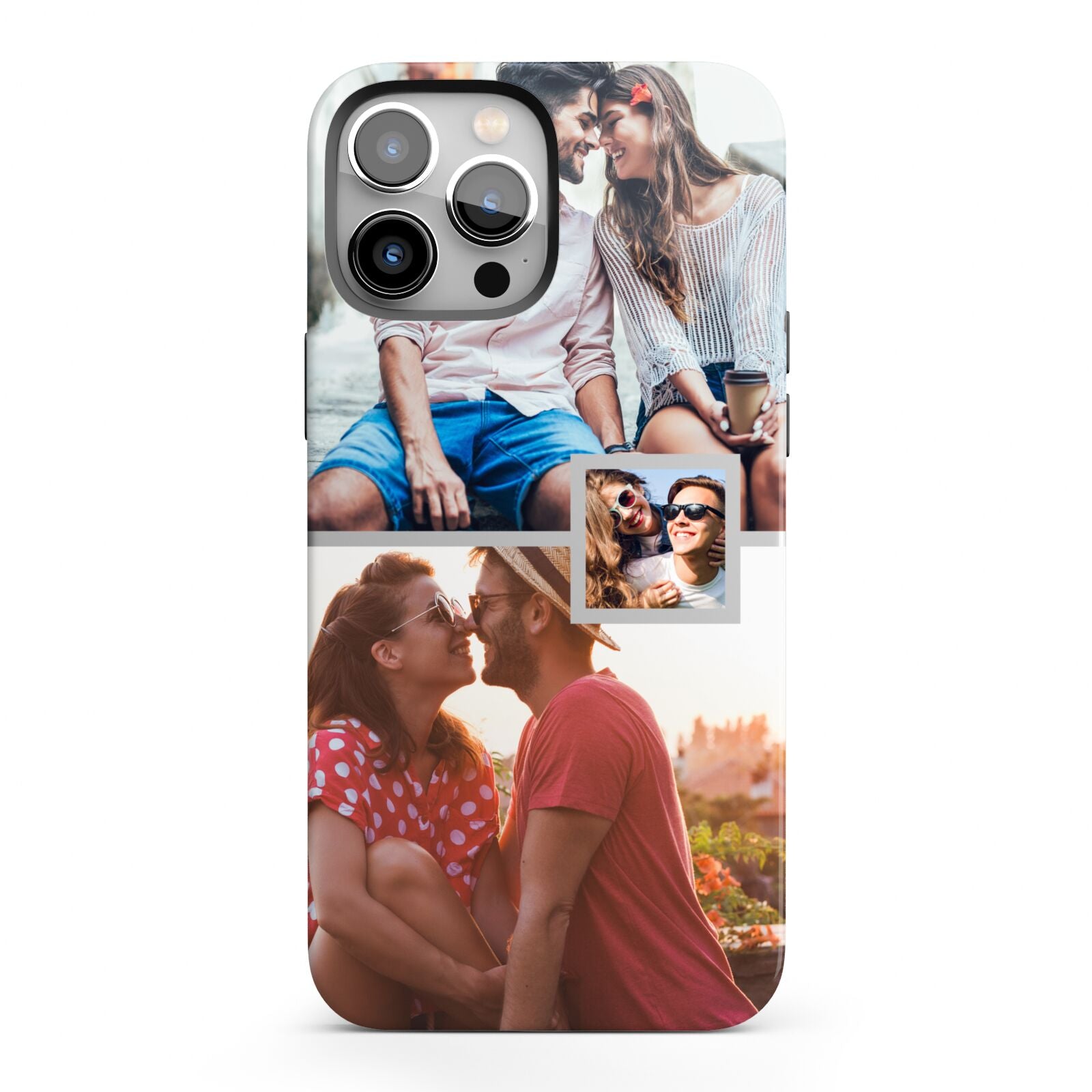 Multi Photo Square Collage iPhone 13 Pro Max Full Wrap 3D Tough Case