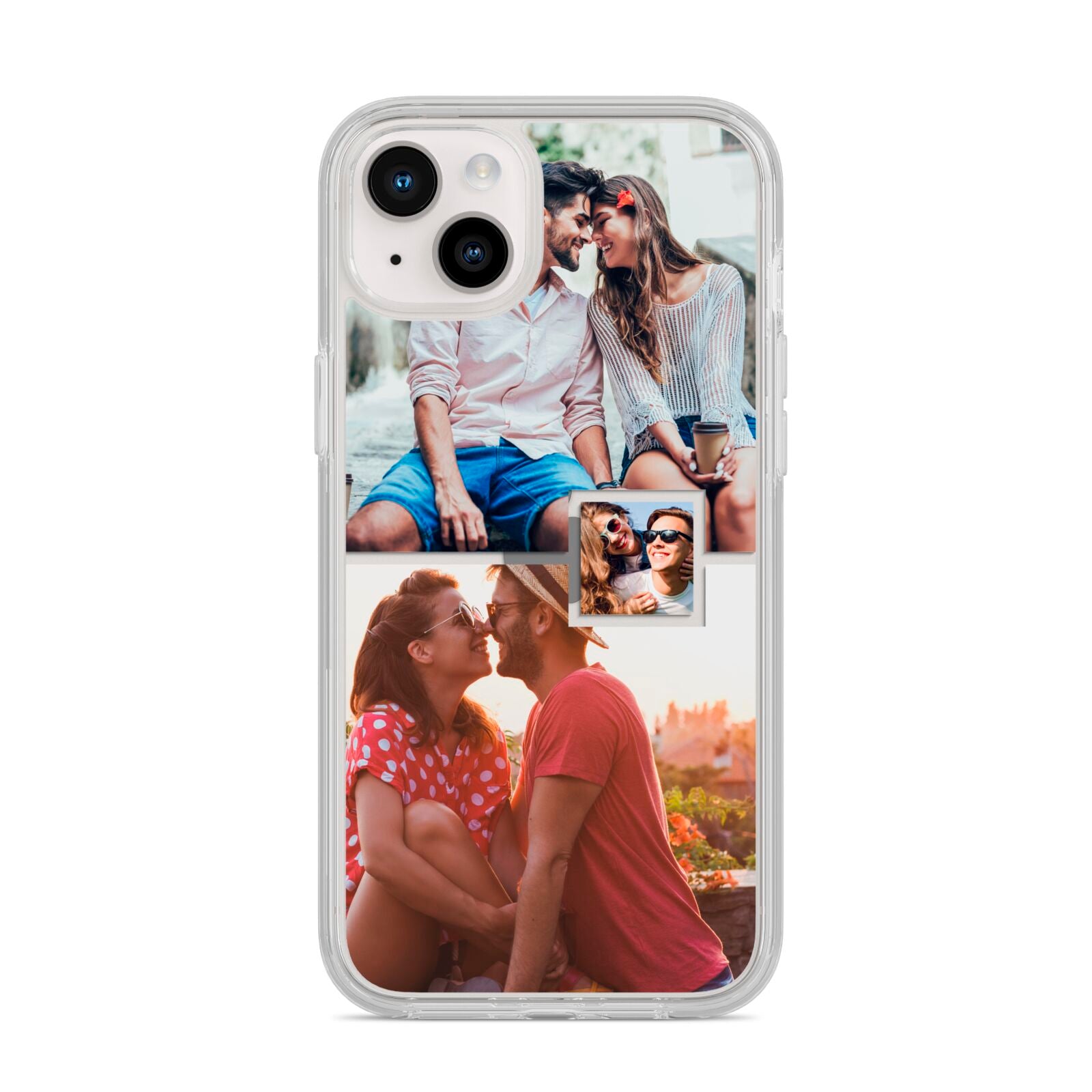 Multi Photo Square Collage iPhone 14 Plus Clear Tough Case Starlight