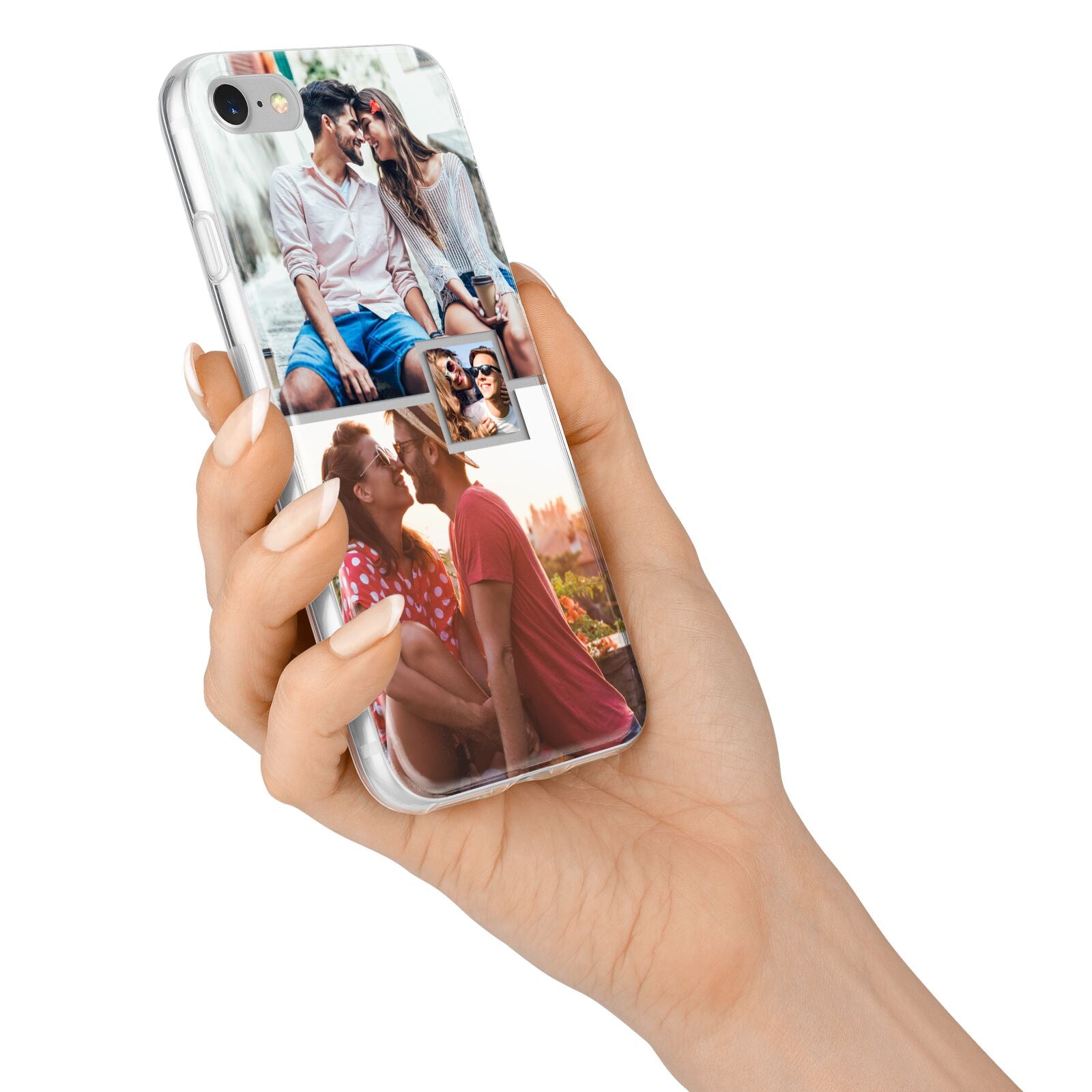 Multi Photo Square Collage iPhone 7 Bumper Case on Silver iPhone Alternative Image