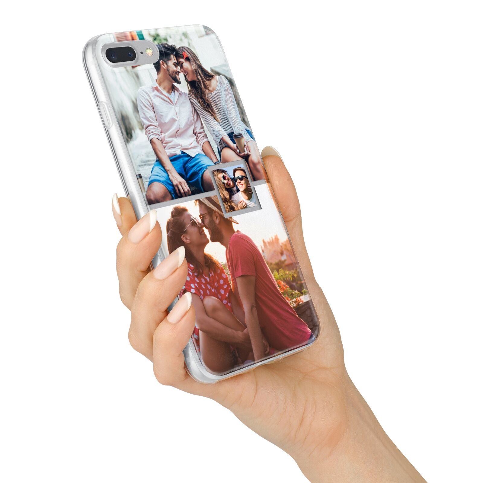 Multi Photo Square Collage iPhone 7 Plus Bumper Case on Silver iPhone Alternative Image