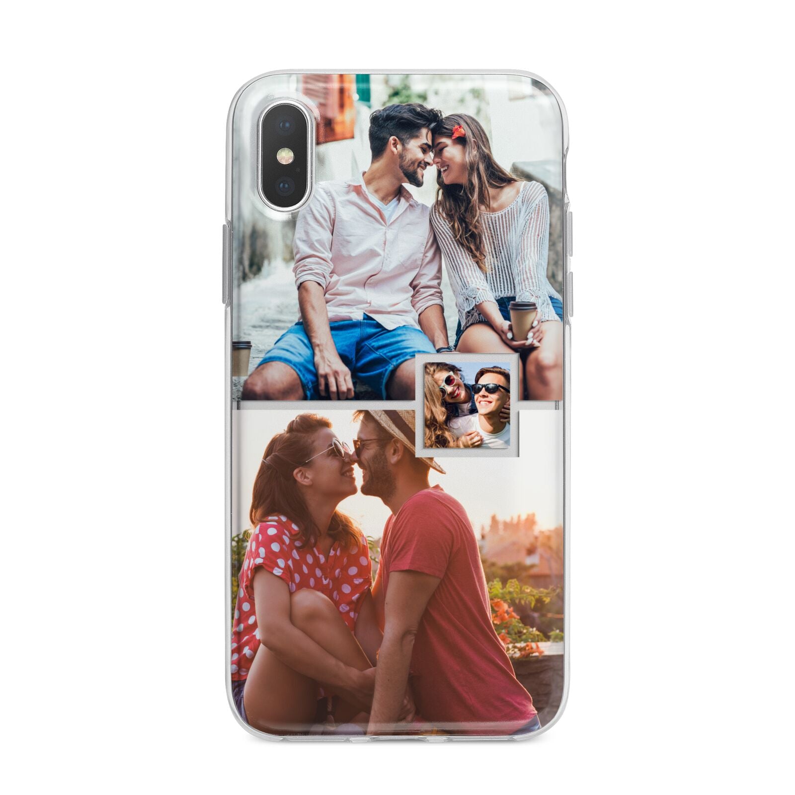Multi Photo Square Collage iPhone X Bumper Case on Silver iPhone Alternative Image 1