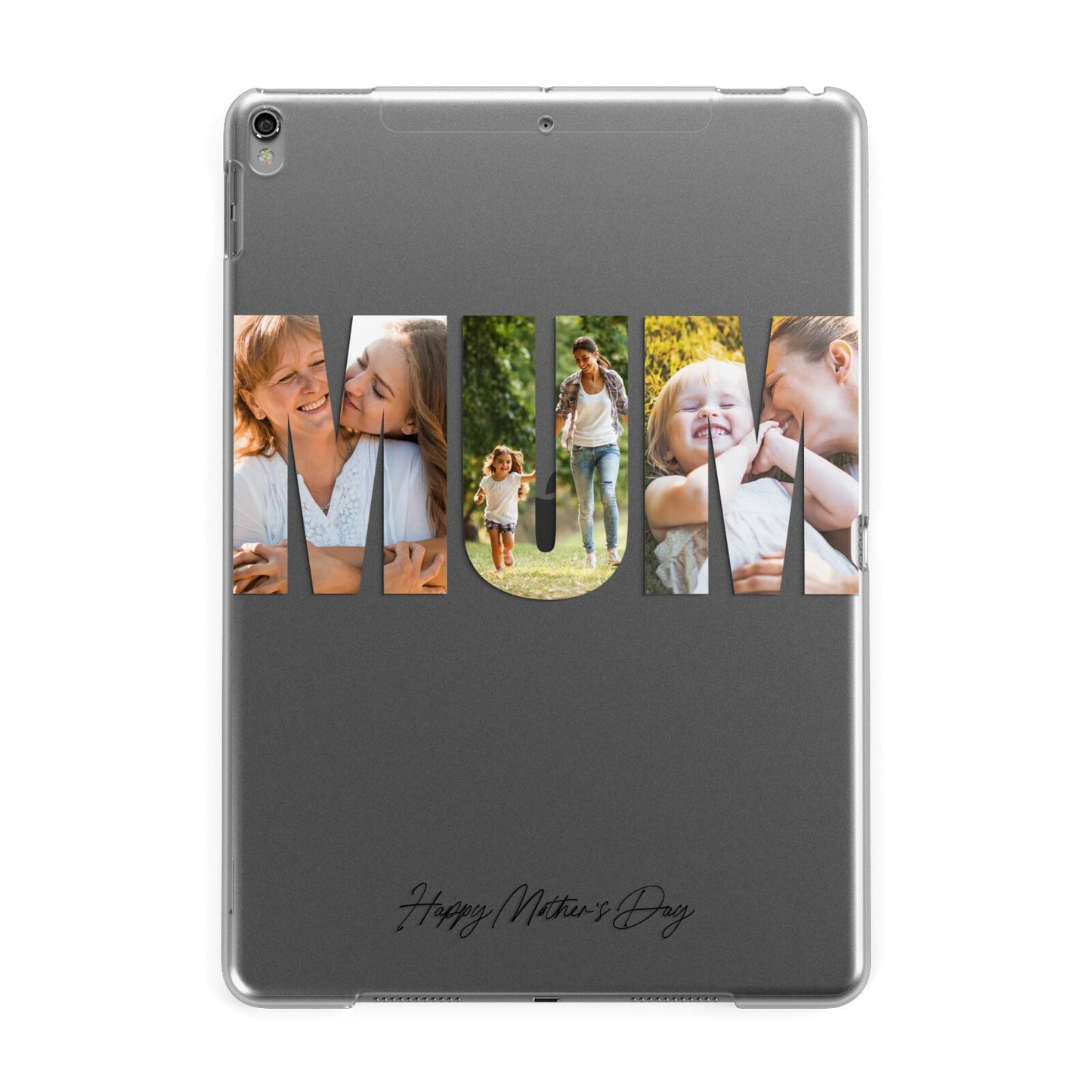 Mum Letters Photo Upload Apple iPad Grey Case