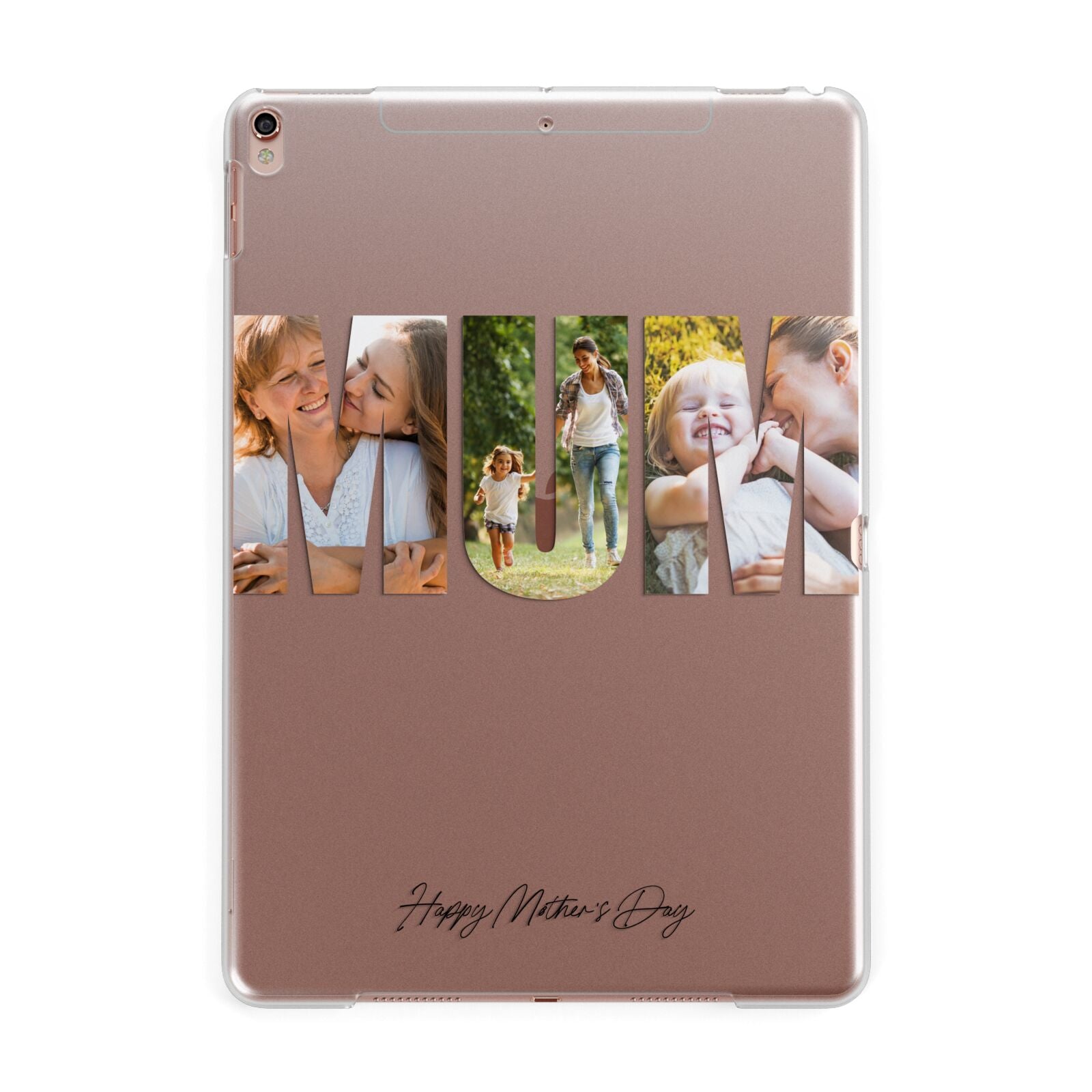 Mum Letters Photo Upload Apple iPad Rose Gold Case