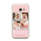 Mum Pink Mothers Day Multi Photo Samsung Galaxy A3 2017 Case on gold phone