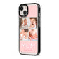Mum Pink Mothers Day Multi Photo iPhone 13 Black Impact Case Side Angle on Silver phone