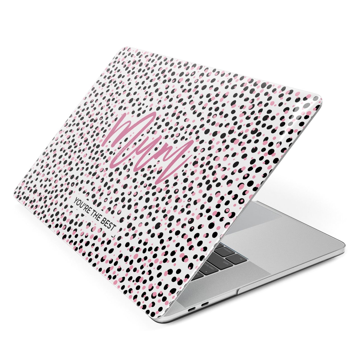 Mum Polka Dots Mothers Day Apple MacBook Case Side View