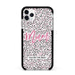 Mum Polka Dots Mothers Day Apple iPhone 11 Pro Max in Silver with Black Impact Case