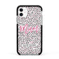 Mum Polka Dots Mothers Day Apple iPhone 11 in White with Black Impact Case