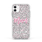 Mum Polka Dots Mothers Day Apple iPhone 11 in White with White Impact Case