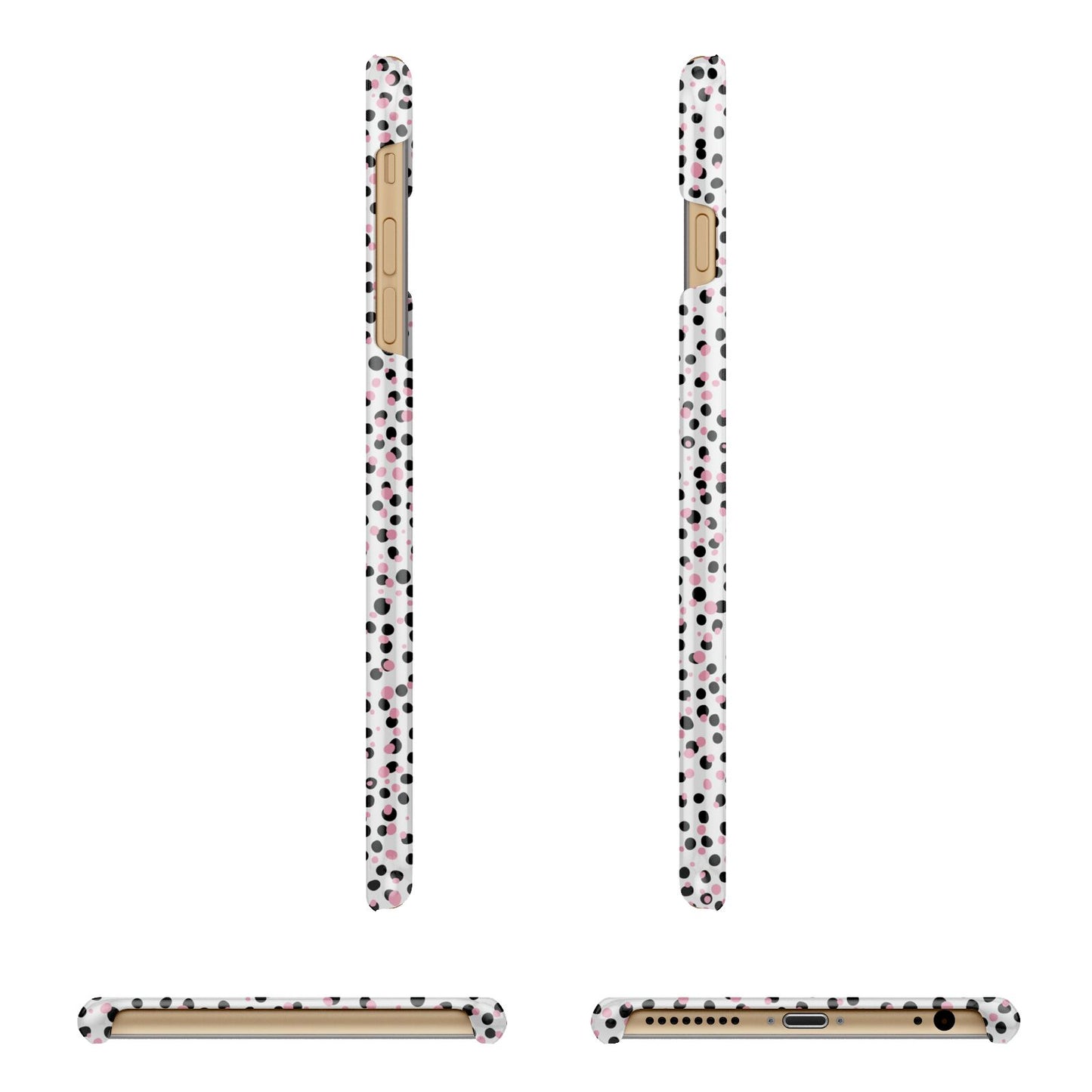 Mum Polka Dots Mothers Day Apple iPhone 6 Plus 3D Wrap Snap Case Angled Images