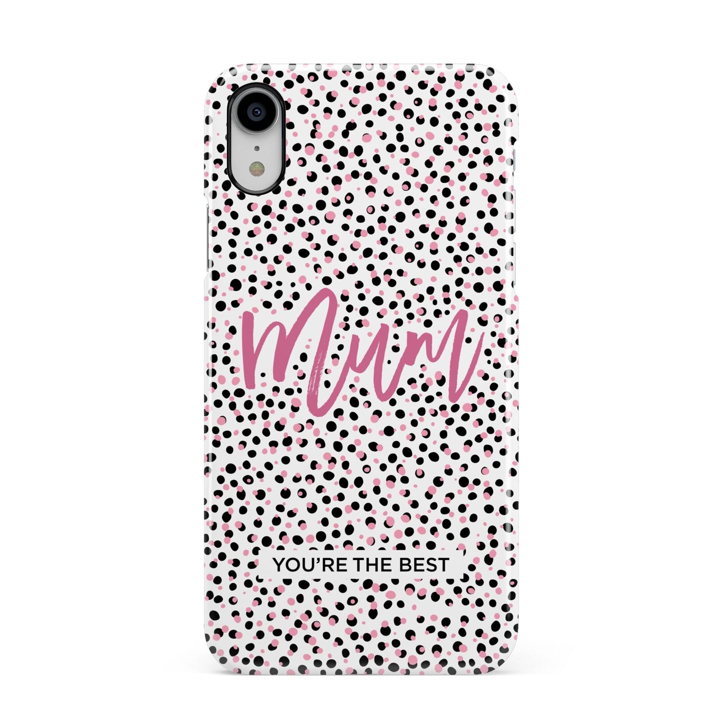 Mum Polka Dots Mothers Day Apple iPhone XR White 3D Snap Case