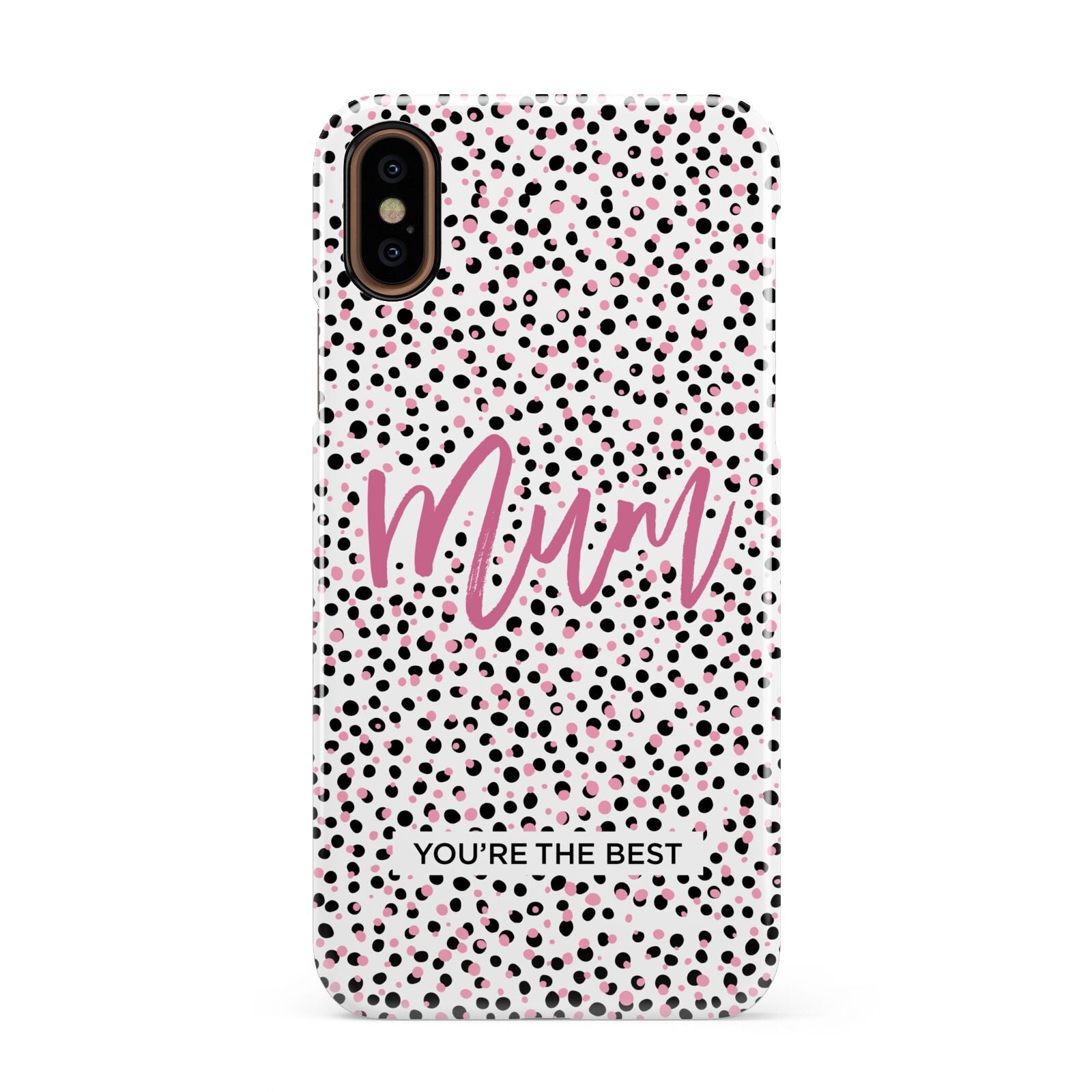Mum Polka Dots Mothers Day Apple iPhone XS 3D Snap Case