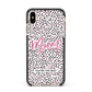 Mum Polka Dots Mothers Day Apple iPhone Xs Max Impact Case Black Edge on Gold Phone