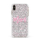 Mum Polka Dots Mothers Day Apple iPhone Xs Max Impact Case White Edge on Gold Phone