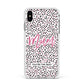 Mum Polka Dots Mothers Day Apple iPhone Xs Max Impact Case White Edge on Silver Phone
