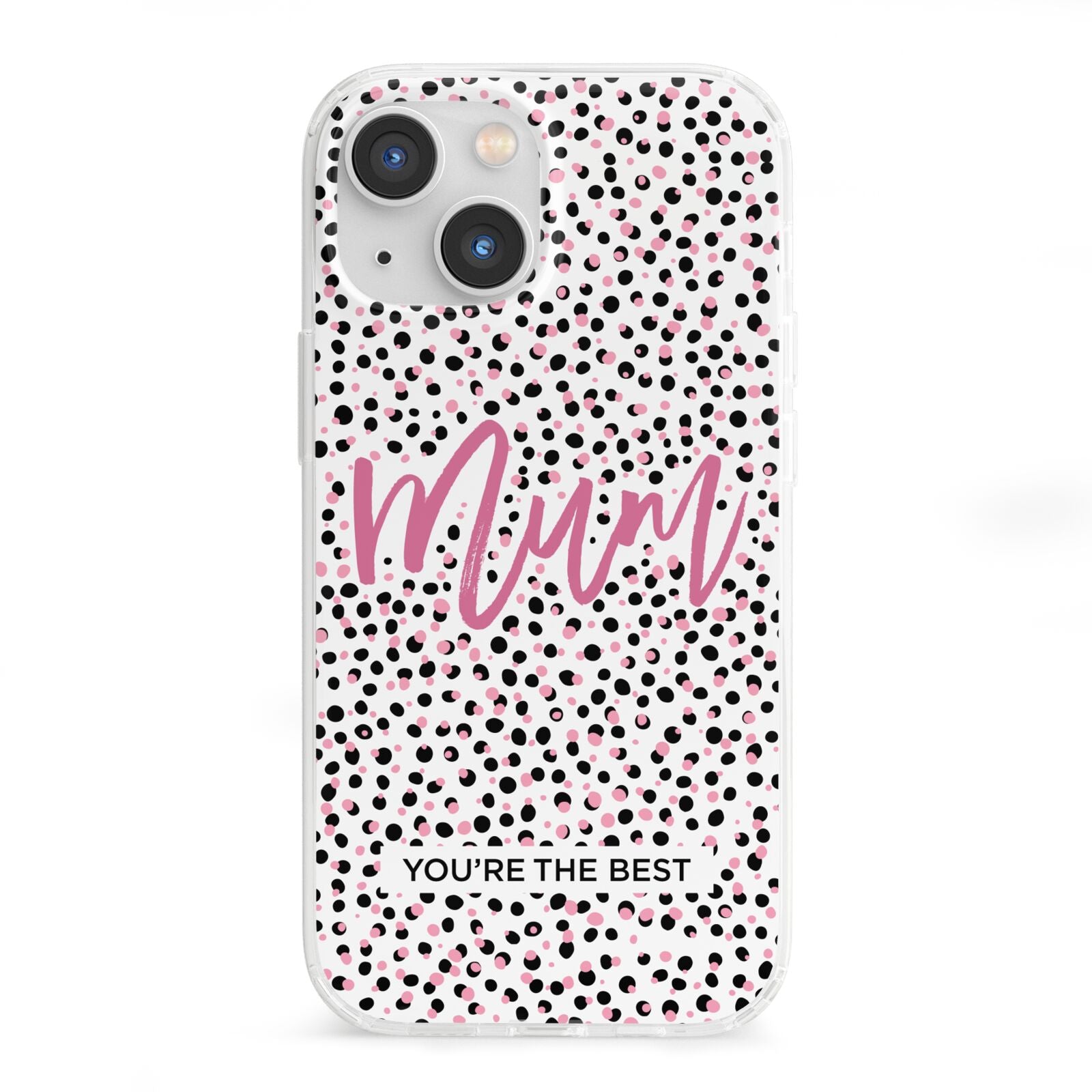 Mum Polka Dots Mothers Day iPhone 13 Mini Clear Bumper Case