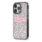 Mum Polka Dots Mothers Day iPhone 13 Pro Black Impact Case Side Angle on Silver phone